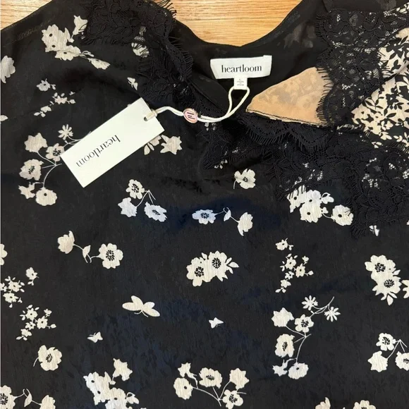 Heartloom Black/Cream Floral Cami NWT - Picture 8 of 9